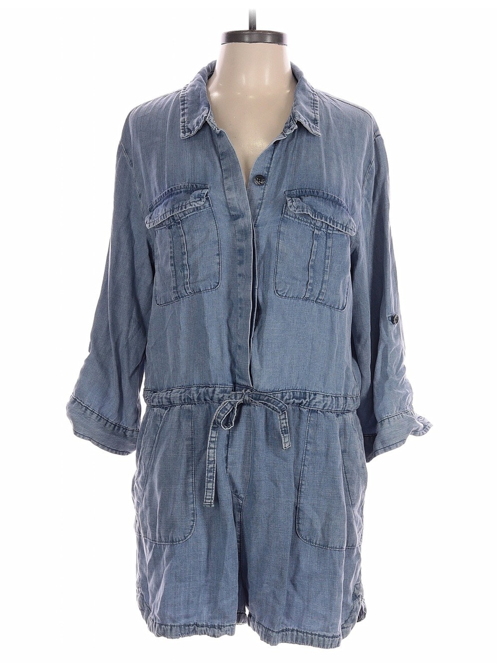 Velvet Heart Light Denim Blue Utility Romper